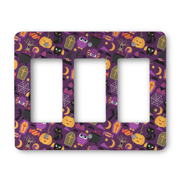 Custom Halloween Rocker Style Light Switch Cover - Three Switch