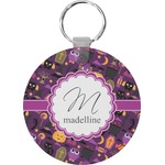 Halloween Round Plastic Keychain (Personalized)