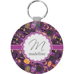 Halloween Round Plastic Keychain (Personalized)