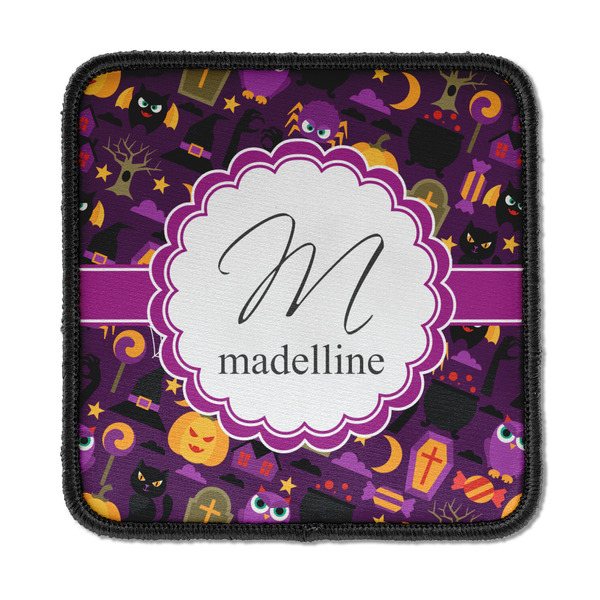 Custom Halloween Iron On Square Patch w/ Name and Initial