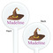 Halloween White Plastic 5.5" Stir Stick - Double Sided - Round - Front & Back