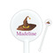 Halloween White Plastic 5.5" Stir Stick - Round - Closeup