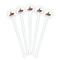 Halloween White Plastic 7" Stir Stick - Round - Fan View