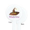 Halloween White Plastic 7" Stir Stick - Single Sided - Round - Front & Back