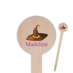Halloween 6" Round Wooden Food Picks - Single Sided (Personalized)