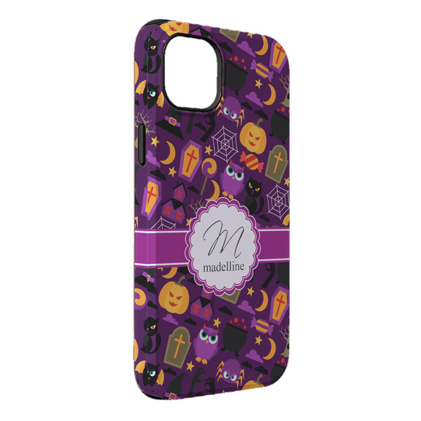 Custom Halloween iPhone Case - Rubber Lined - iPhone 14 Plus (Personalized)