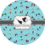 Yoga Poses Multipurpose Round Labels - 1" (Personalized)