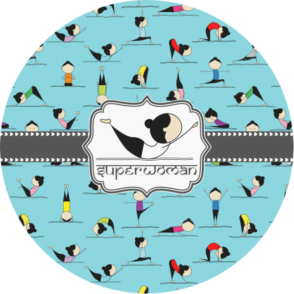 Custom Yoga Poses Multipurpose Round Labels - 1" (Personalized)