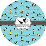 Yoga Poses Multipurpose Round Labels - 3" (Personalized)