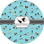 Yoga Poses Multipurpose Round Labels - 4" (Personalized)