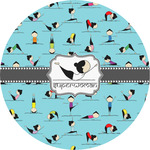 Yoga Poses Multipurpose Round Labels - 5" (Personalized)