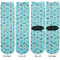 Yoga Poses Adult Crew Socks - Double Pair - Front and Back - Apvl