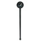 Yoga Poses Black Plastic 7" Stir Stick - Round - Single Stick