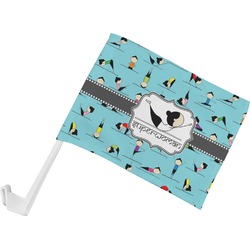 Yoga Poses Car Flag - Small w/ Name or Text
