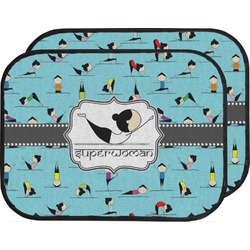Yoga Poses Car Floor Mats (Back Seat) (Personalized)