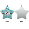 Yoga Poses Ceramic Flat Ornament - Star Front & Back (APPROVAL)