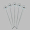 Yoga Poses Clear Plastic 7" Stir Stick - Round - Fan View