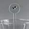 Yoga Poses Clear Plastic 7" Stir Stick - Round - Main