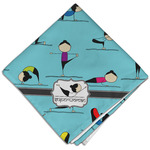 Yoga Poses Cloth Dinner Napkin - Single w/ Name or Text