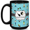 Yoga Poses Coffee Mug - 15 oz - Black Full