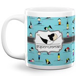 Yoga Poses 20 Oz Coffee Mug - White (Personalized)