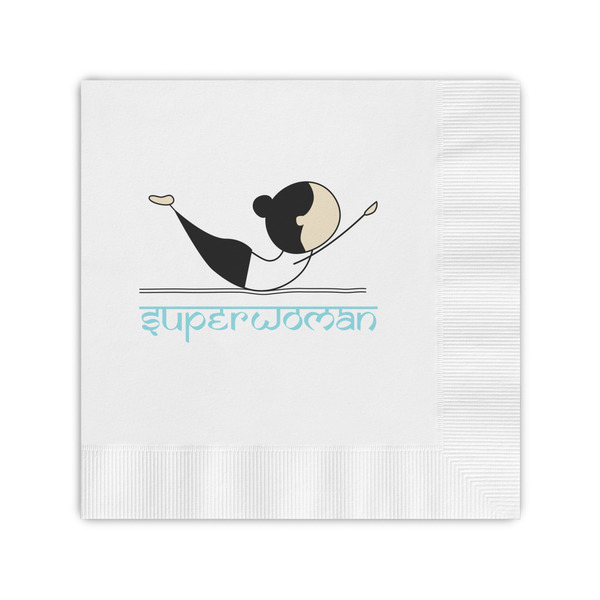 Custom Yoga Poses Coined Cocktail Napkins (Personalized)