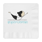 Yoga Poses Embossed Decorative Napkins (Personalized)