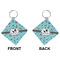 Yoga Poses Diamond Keychain (Front + Back)