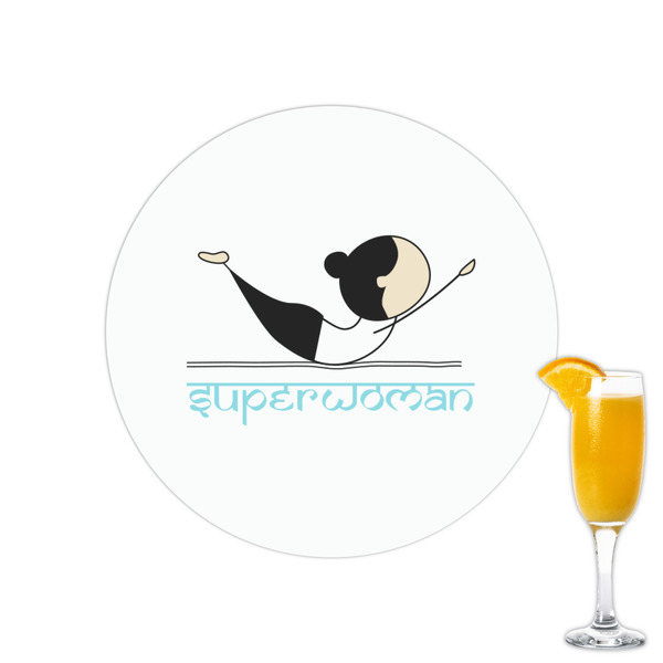 Custom Yoga Poses Printed Drink Topper - 2.15" (Personalized)