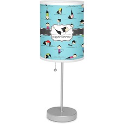 Yoga Poses 7" Drum Lamp with Shade Polyester (Personalized)