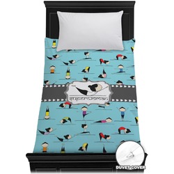 Yoga Poses Duvet Cover - Twin (Personalized)