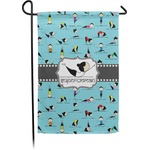 Yoga Poses Small Garden Flag - Double Sided w/ Name or Text