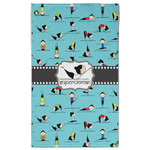 Yoga Poses Golf Towel - Poly-Cotton Blend w/ Name or Text