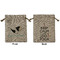 Yoga Poses Medium Burlap Gift Bag - Front and Back