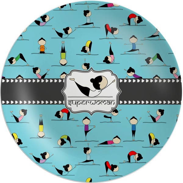 Custom Yoga Poses Melamine Plate (Personalized)