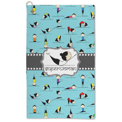 Yoga Poses Microfiber Golf Towel - Large (Personalized)