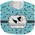 Yoga Poses Velour Baby Bib w/ Name or Text