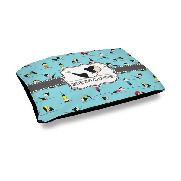 Custom Yoga Poses Outdoor Dog Bed - Medium (Personalized)