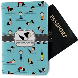 Yoga Poses Passport Holder - Fabric (Personalized)