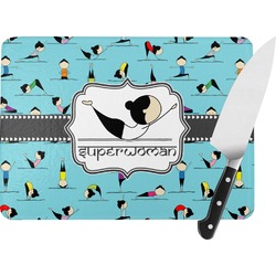 Yoga Poses Rectangular Glass Cutting Board (Personalized)