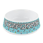 Yoga Poses Plastic Dog Bowl - Small (Personalized)