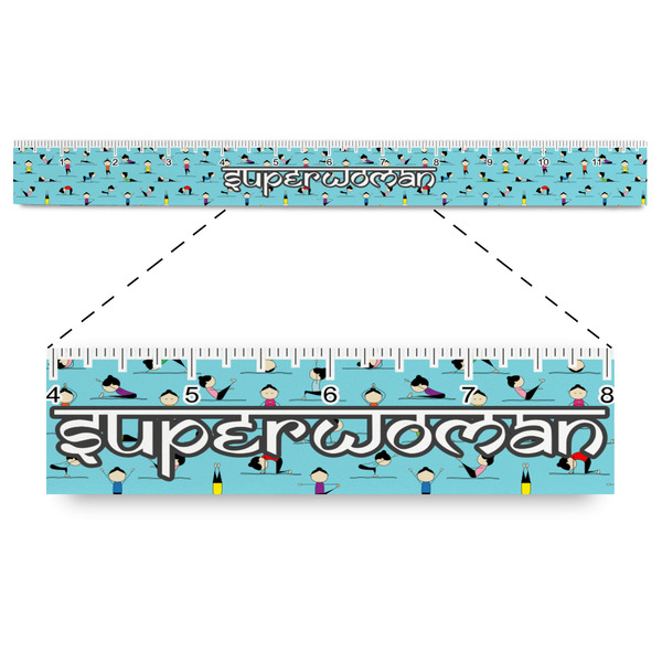 Custom Yoga Poses Plastic Ruler - 12" (Personalized)