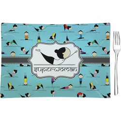 Yoga Poses Glass Rectangular Appetizer / Dessert Plate (Personalized)