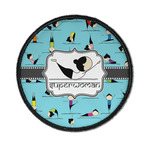 Yoga Poses Iron On Round Patch w/ Name or Text