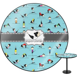 Yoga Poses Round Table - 30" (Personalized)