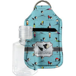 Yoga Poses Hand Sanitizer & Keychain Holder - Small (Personalized)