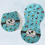 Yoga Poses Burp Pads - Velour - Set of 2 w/ Name or Text