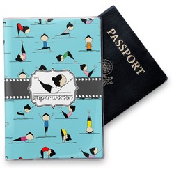 Yoga Poses Vinyl Passport Holder (Personalized)