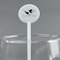 Yoga Poses White Plastic 5.5" Stir Stick - Round - Main