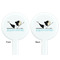 Yoga Poses White Plastic 7" Stir Stick - Double Sided - Round - Front & Back